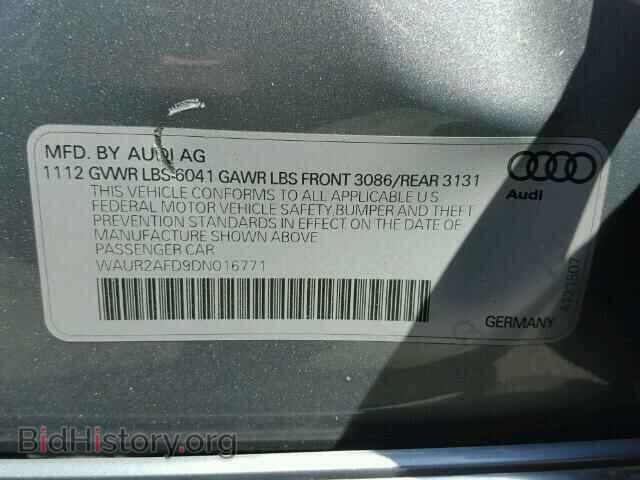 2013 AUDI A8 - VIN: WAUR2AFD9DN016771 - Фото 10