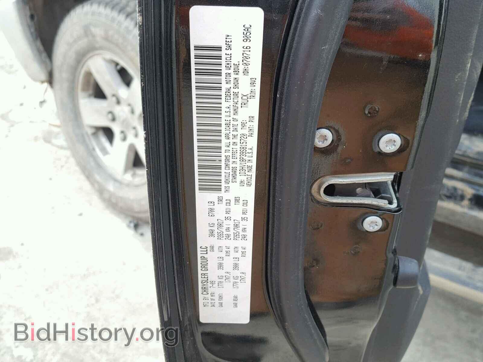 2009 DODGE RAM 1500 - VIN: 1D3HV18P39S815720 - Фото 10