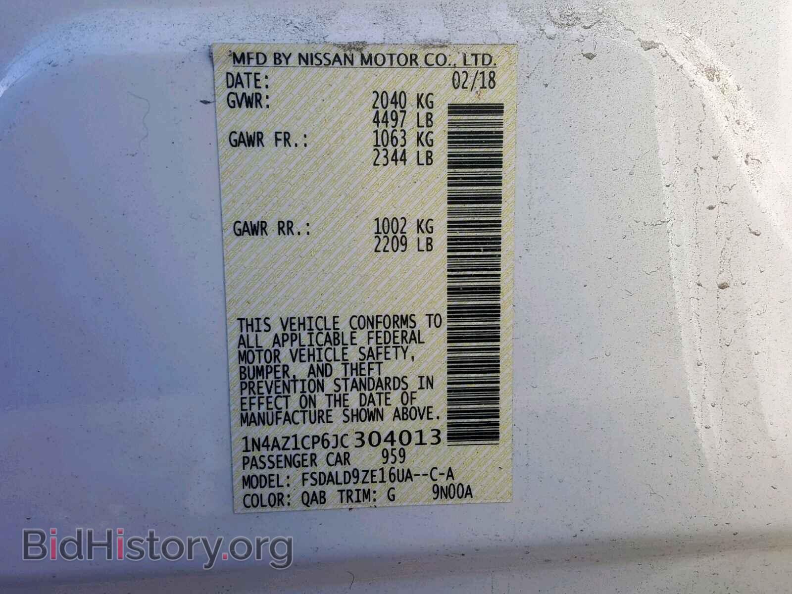 2018 NISSAN LEAF - VIN: 1N4AZ1CP6JC304013 - Фото 10