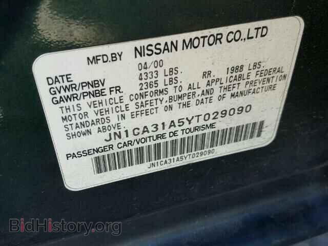 2000 NISSAN MAXIMA - VIN: JN1CA31A5YT029090 - Фото 10
