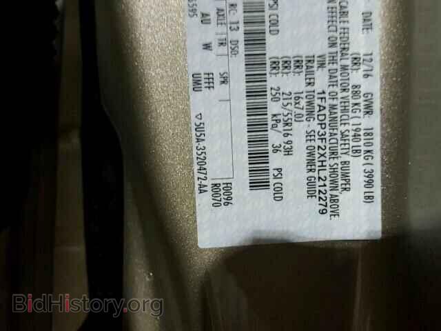 2017 FORD FOCUS - VIN: 1FADP3F2XHL212279 - Photo 10