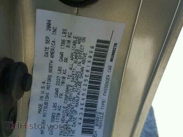2005 MITSUBISHI ECLIPSE - VIN: 4A3AE45G25E018090 - Фото 10