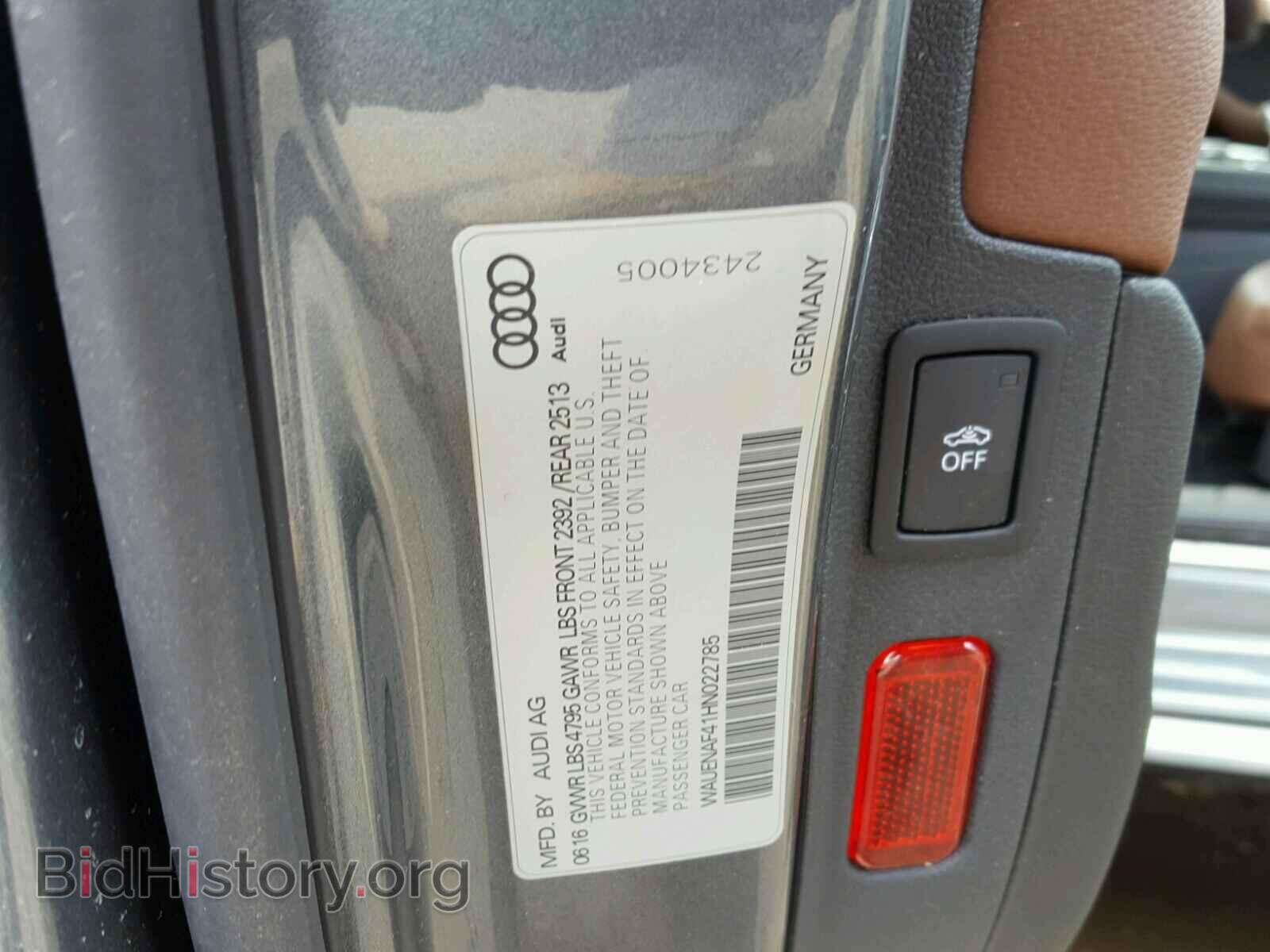 2017 AUDI A4 - VIN: WAUENAF41HN022785 - Фото 10