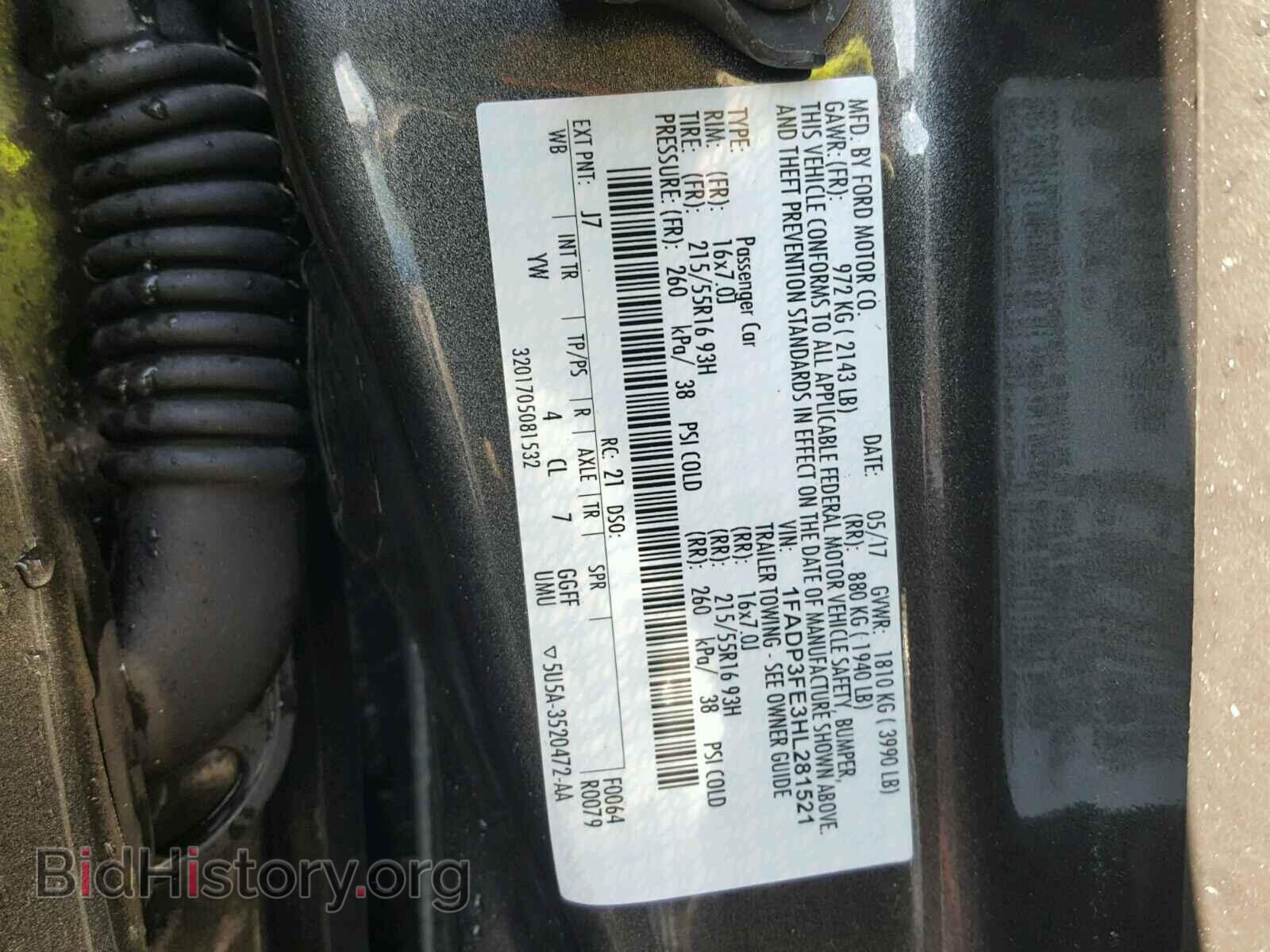 2017 FORD FOCUS - VIN: 1FADP3FE3HL281521 - Photo 10