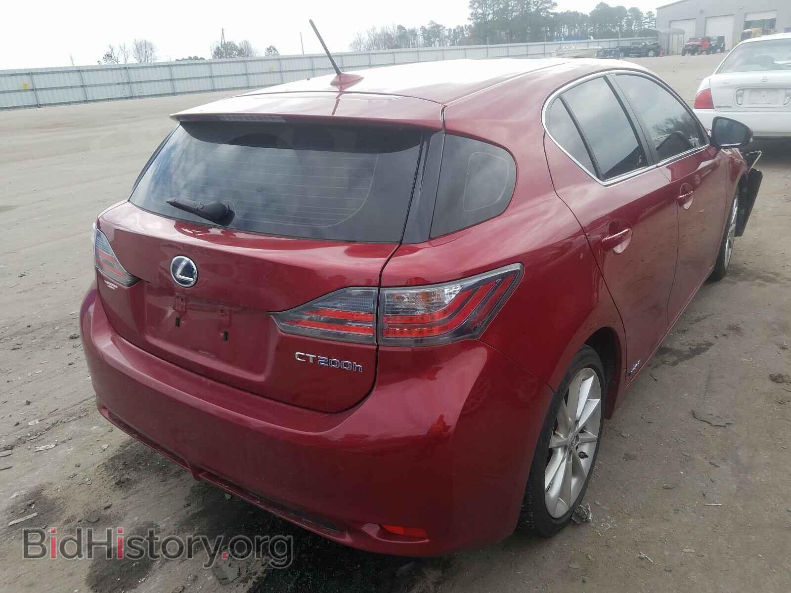 2012 LEXUS CT 200 - VIN: JTHKD5BH6C2065553 - Фото 4