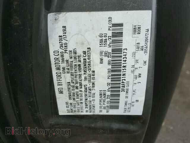 2005 FORD FOCUS - VIN: 3FAFP31N15R143473 - Фото 10