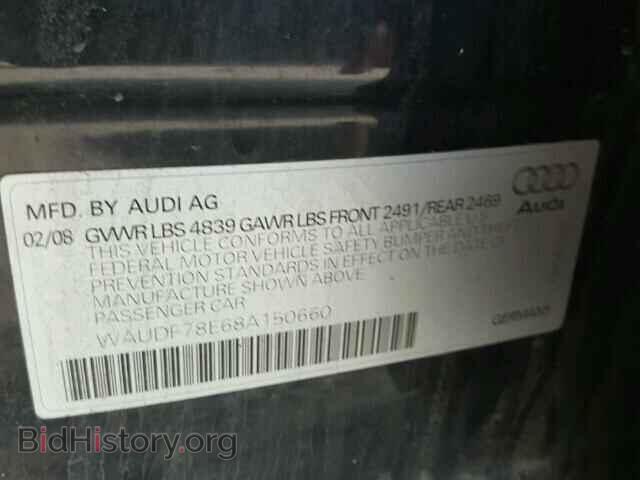 2008 AUDI A4 - VIN: WAUDF78E68A150660 - Фото 10