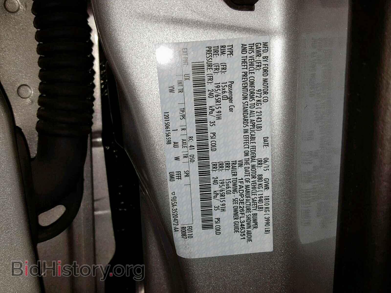 2015 FORD FOCUS - VIN: 1FADP3E26FL346351 - Фото 10