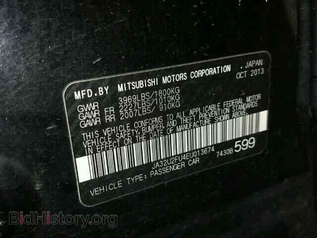 2014 MITSUBISHI LANCER - VIN: JA32U2FU4EU013674 - Фото 10