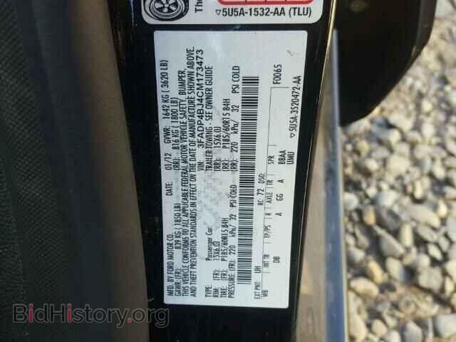 2012 FORD FIESTA - VIN: 3FADP4BJ4CM173473 - Фото 10