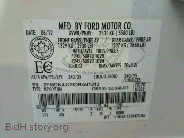 2013 FORD EDGE - VIN: 2FMDK4JC0DBA61313 - Photo 10