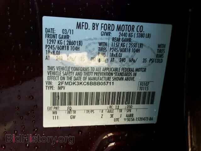 2011 FORD EDGE - VIN: 2FMDK3KC6BBB05711 - Photo 10