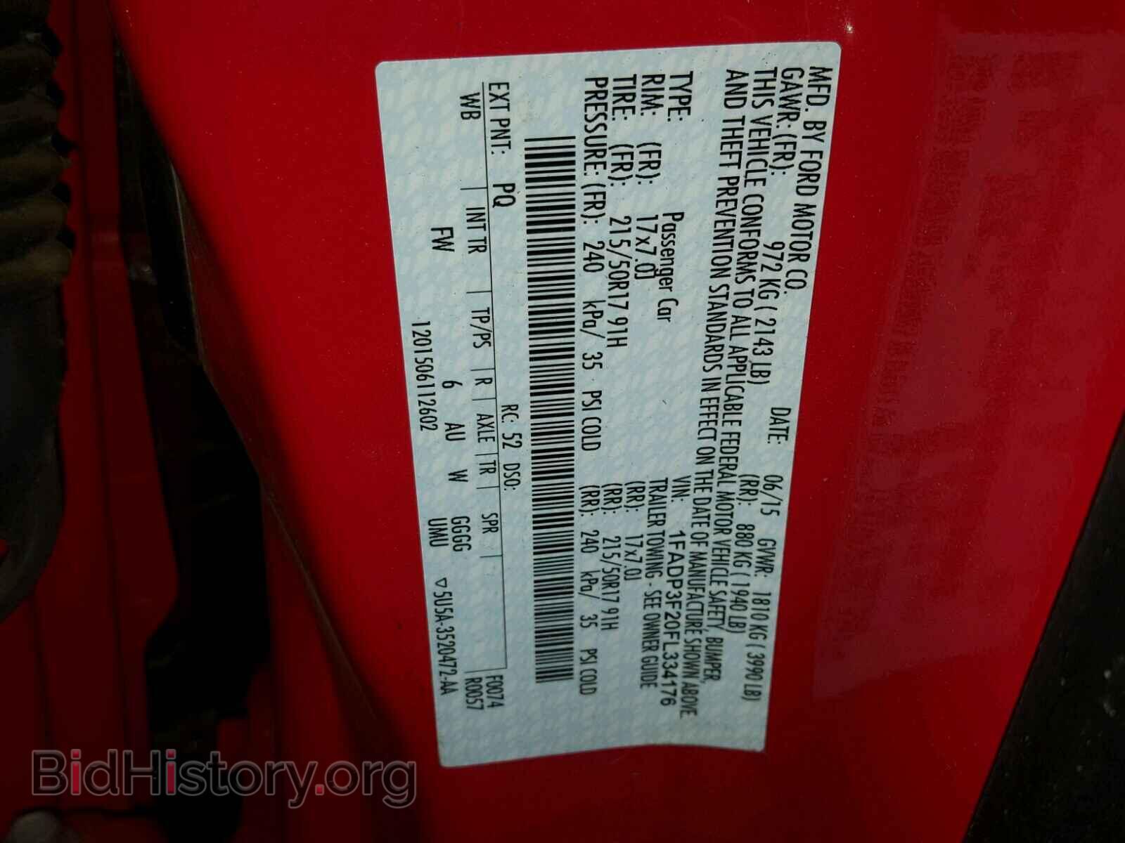 2015 FORD FOCUS - VIN: 1FADP3F20FL334176 - Фото 10