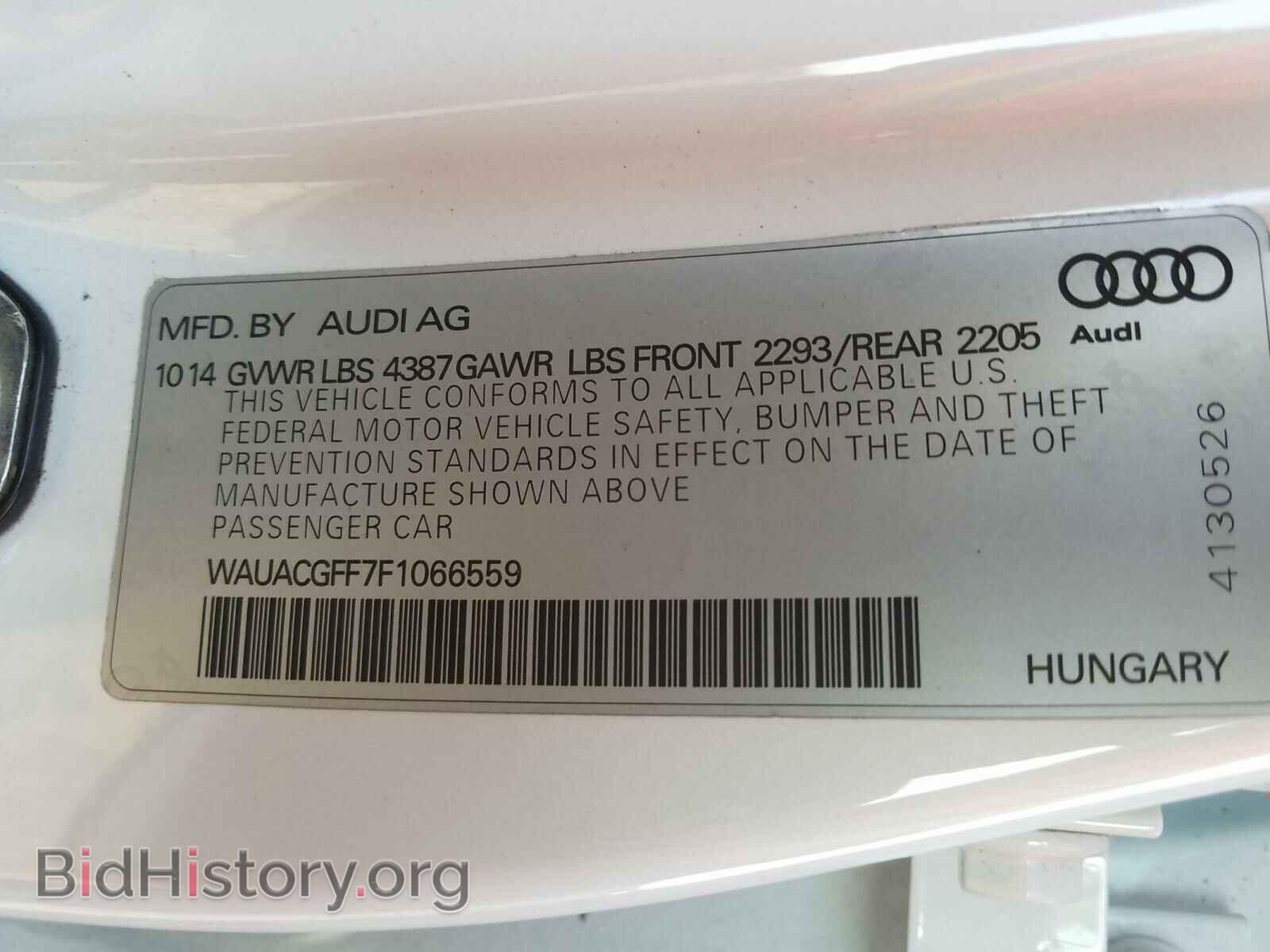 2015 AUDI A3 - VIN: WAUACGFF7F1066559 - Фото 10