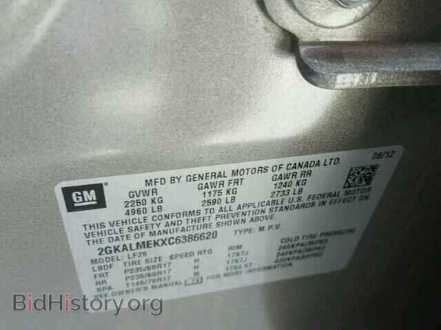 2012 GMC TERRAIN - VIN: 2GKALMEKXC6386620 - Photo 10