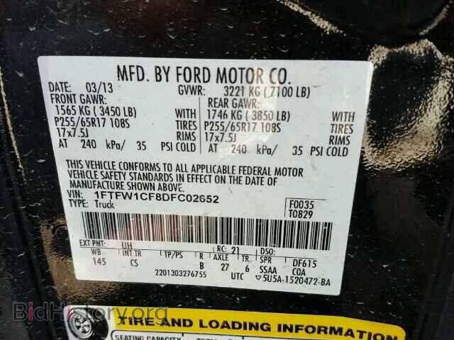 2013 FORD F150 - VIN: 1FTFW1CF8DFC02652 - Фото 10