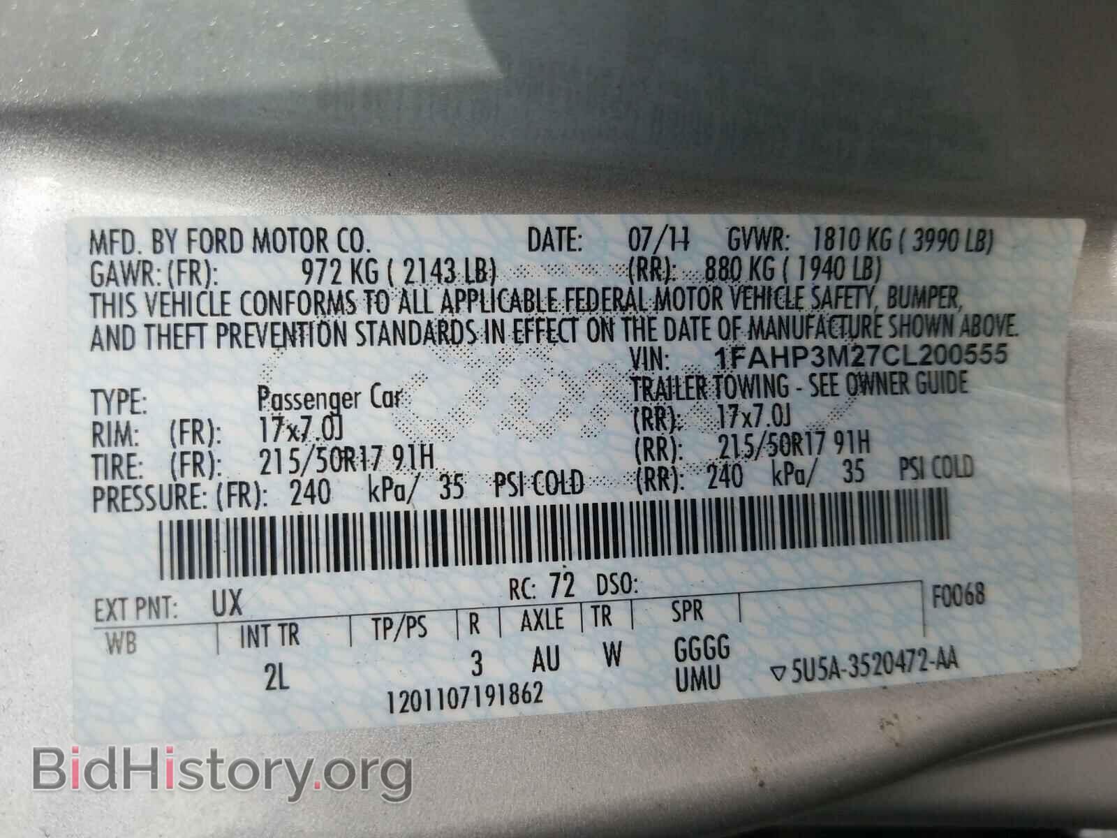 2012 FORD FOCUS - VIN: 1FAHP3M27CL200555 - Photo 10