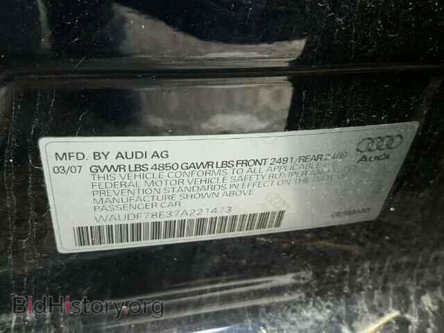2007 AUDI A4 - VIN: WAUDF78E37A221473 - Фото 10