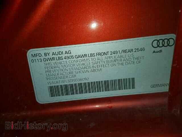 2013 AUDI A4 - VIN: WAUKFAFL5DN036092 - Фото 10