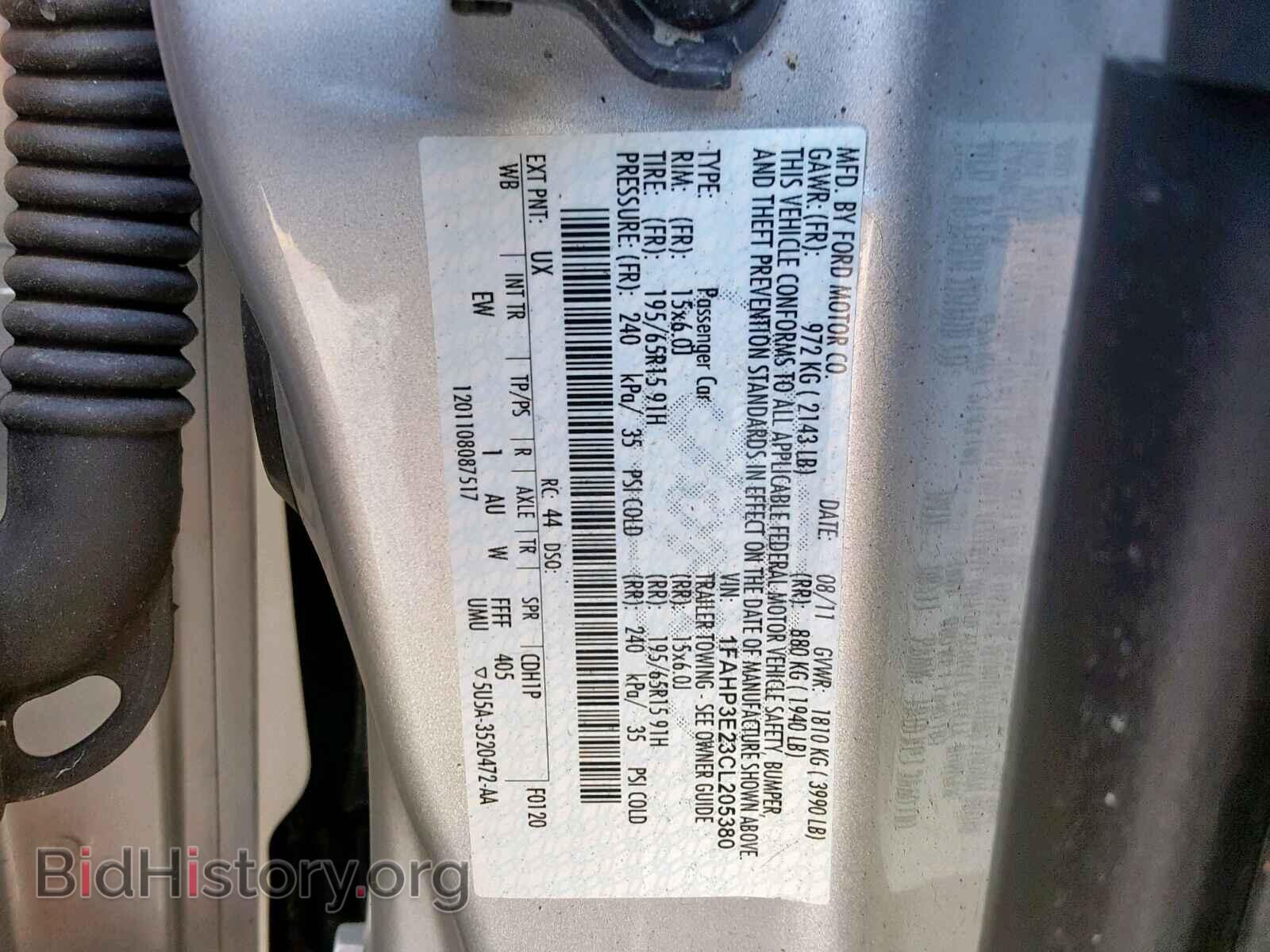 2012 FORD FOCUS - VIN: 1FAHP3E23CL205380 - Photo 10