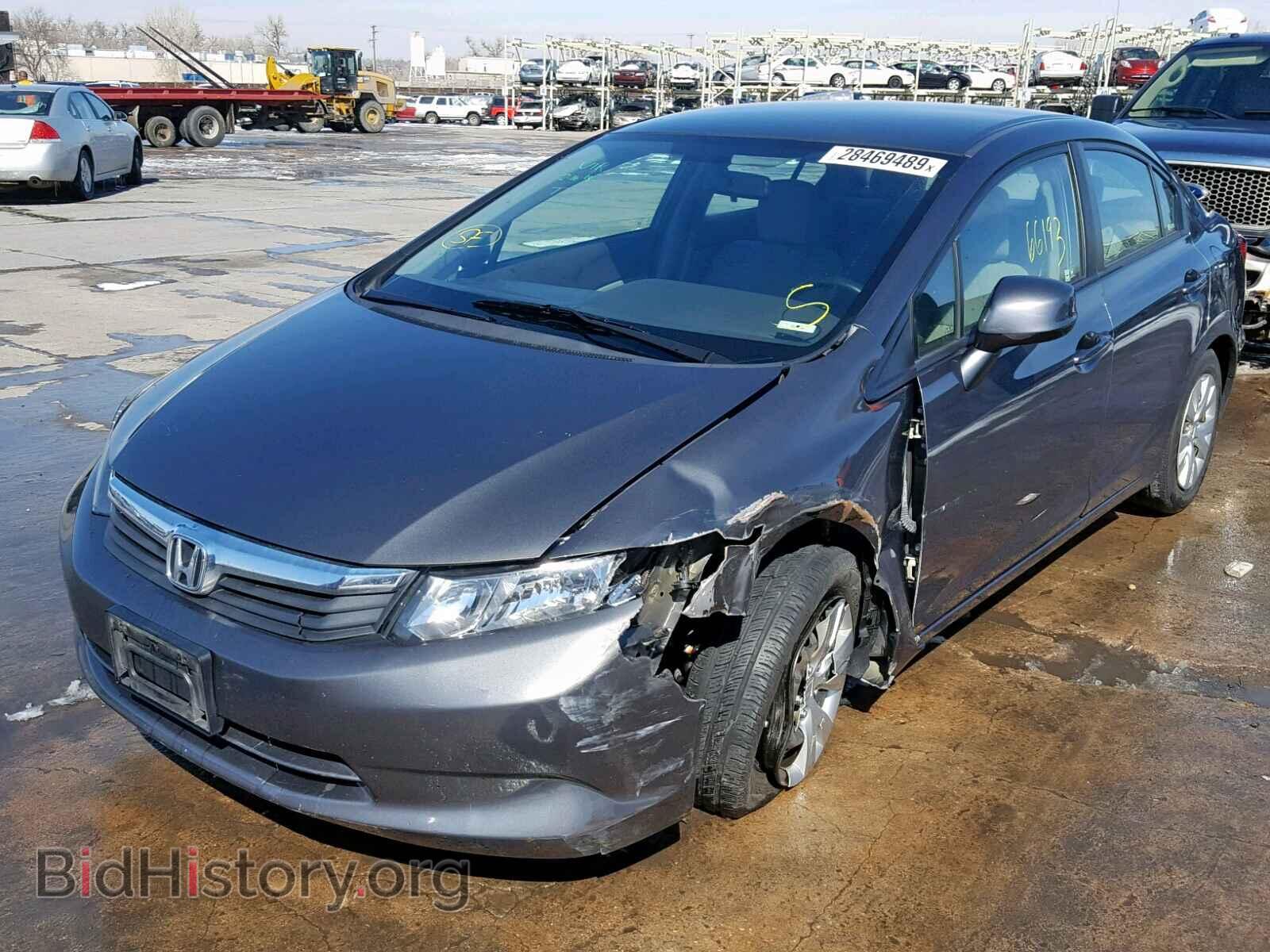 2012 HONDA CIVIC LX - VIN: 2HGFB2F52CH612656 - Фото 2