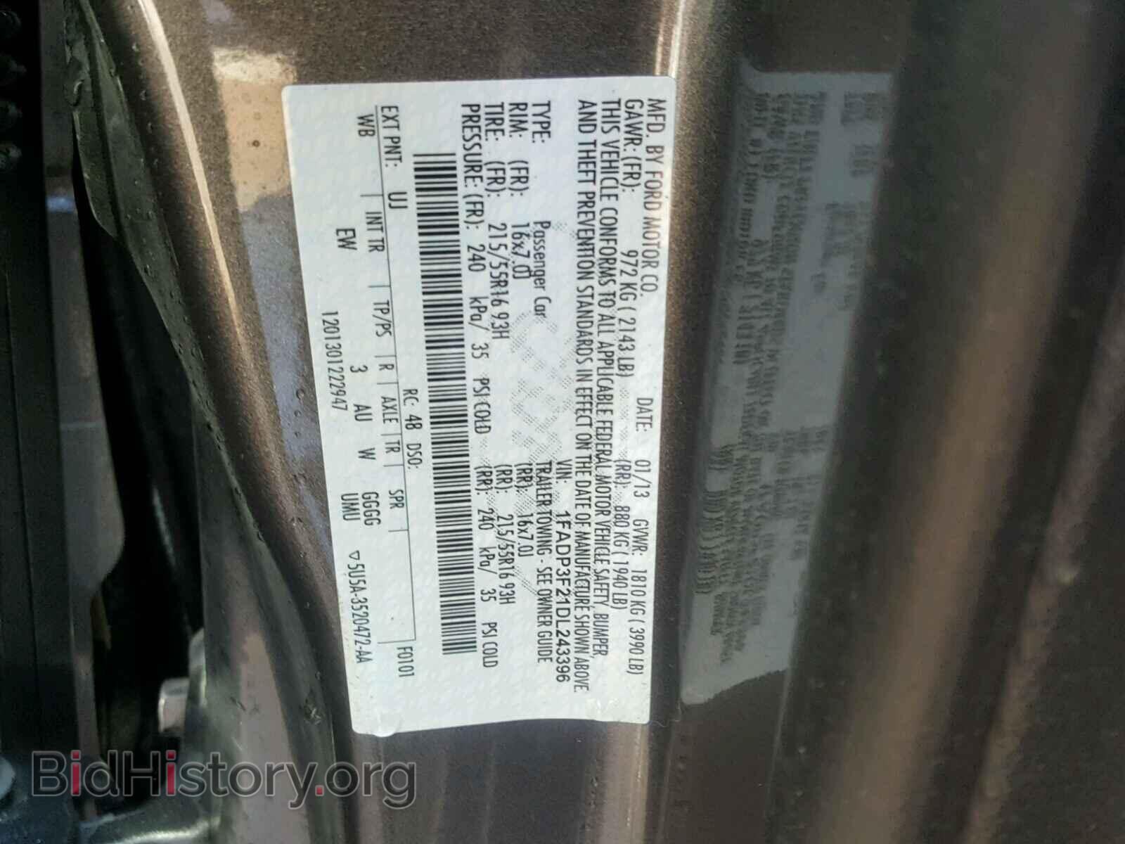 2013 FORD FOCUS - VIN: 1FADP3F21DL243396 - Photo 10