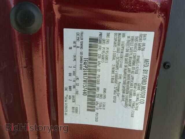2007 FORD FOCUS - VIN: 1FAFP31N17W157440 - Фото 10