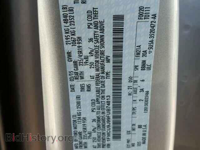 2015 FORD ESCAPE - VIN: 1FMCU9J99FUB74813 - Photo 10