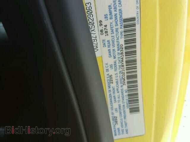 2000 VOLKSWAGEN BEETLE - VIN: 3VWCD21C8YM418320 - Фото 10