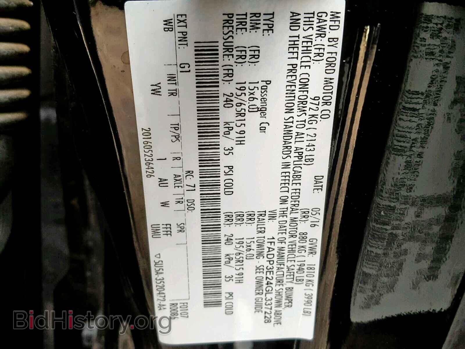 2016 FORD FOCUS - VIN: 1FADP3E24GL337228 - Photo 10