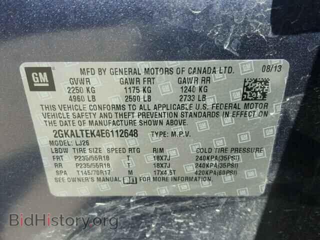 2014 GMC TERRAIN - VIN: 2GKALTEK4E6112648 - Фото 10
