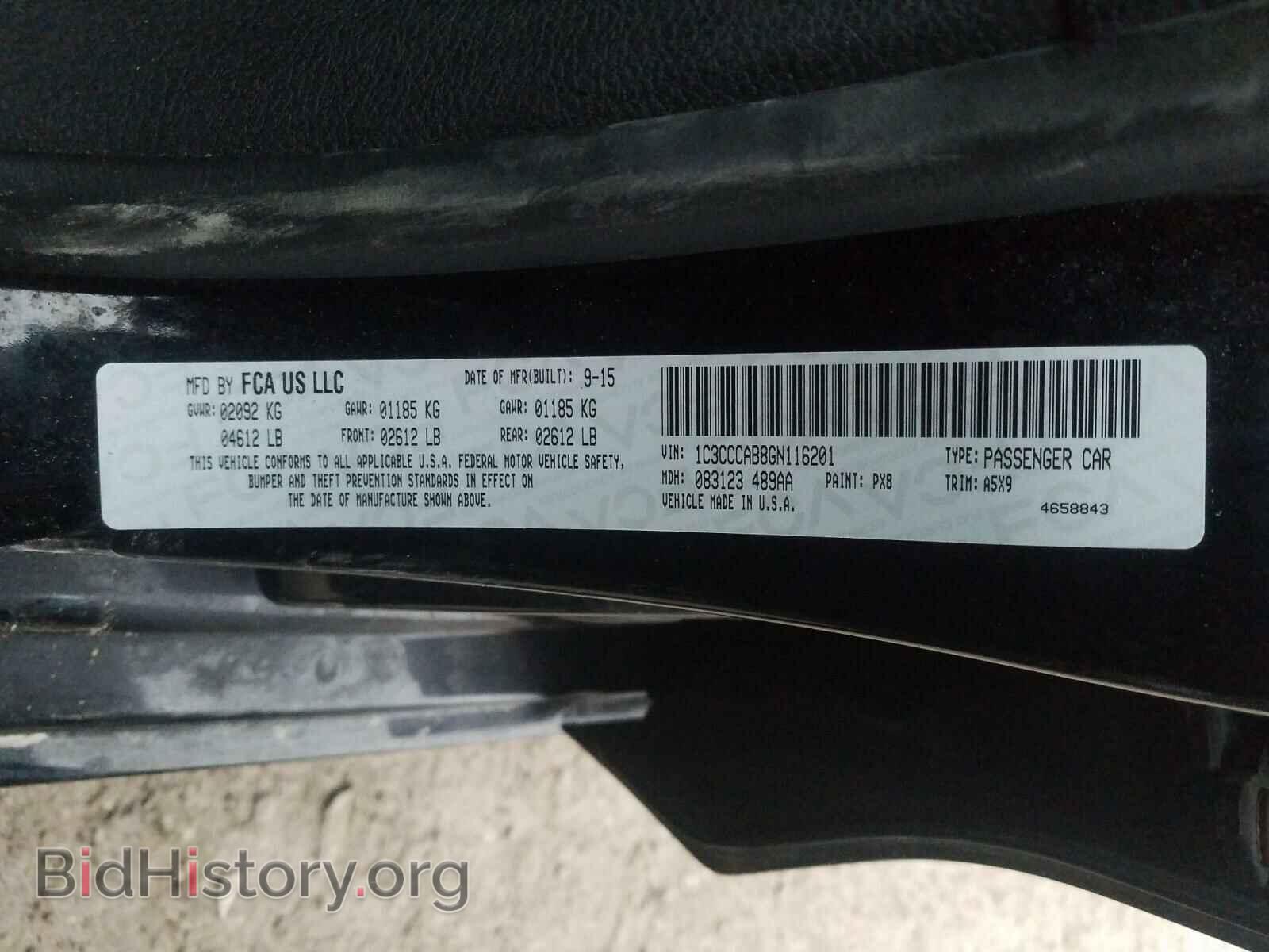 2016 CHRYSLER 200 - VIN: 1C3CCCAB8GN116201 - Photo 10