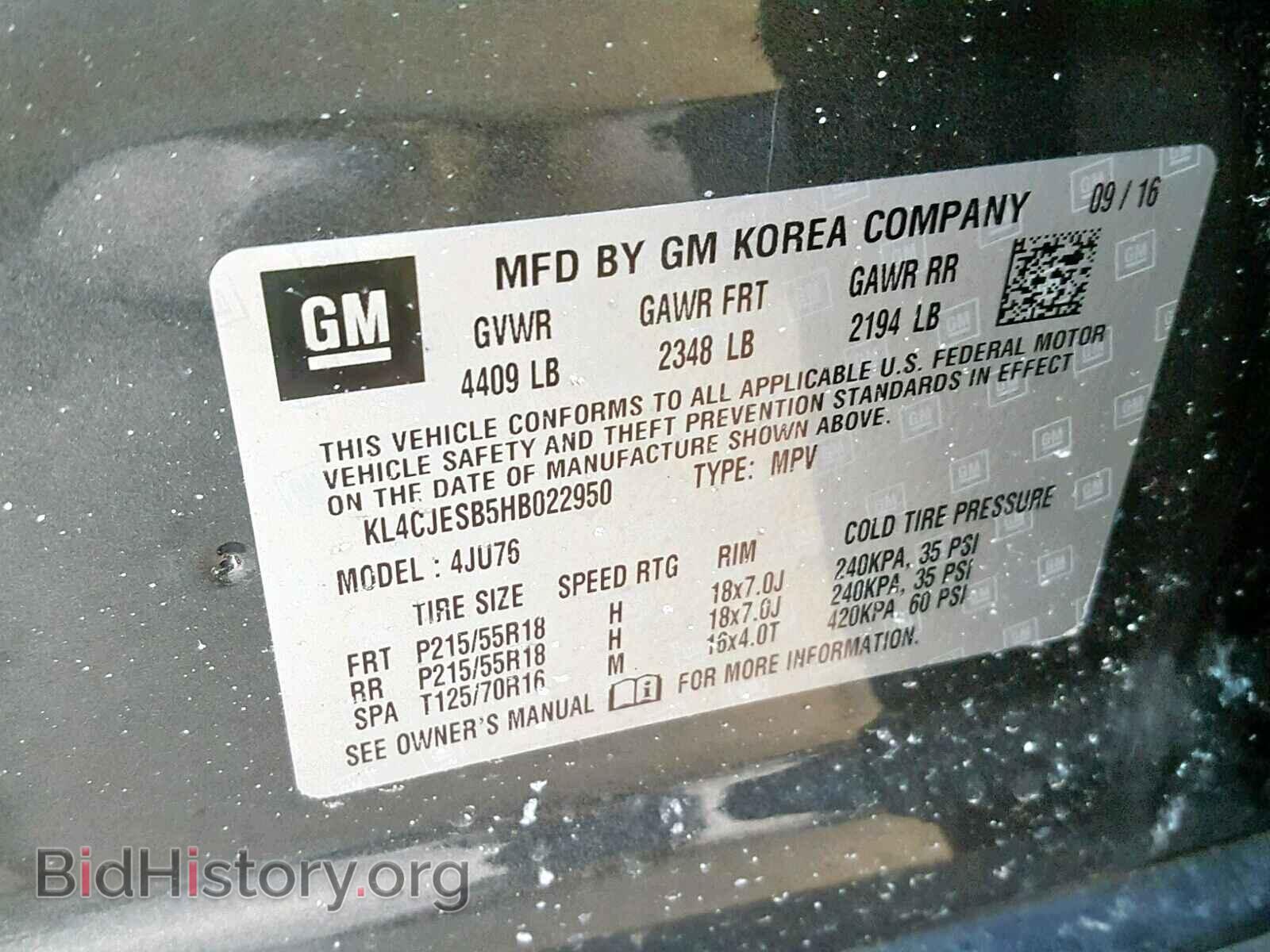2017 BUICK ENCORE PRE - VIN: KL4CJESB5HB022950 - Photo 10