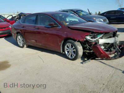 2015 Chrysler 200 200 Limite, темно-бордовый — VIN 1C3CCCAB7FN639532, Copart
