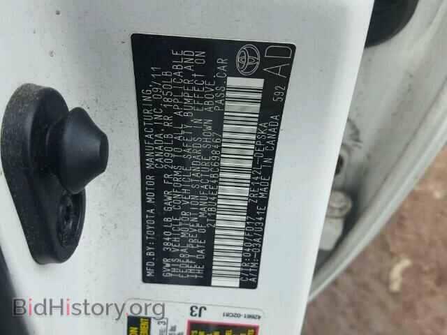 2011 TOYOTA COROLLA - VIN: 2T1BU4EE4BC698467 - Фото 10