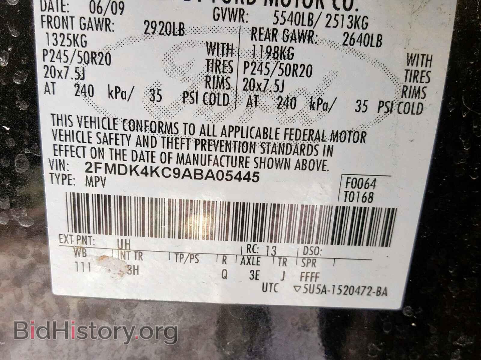 2010 FORD EDGE - VIN: 2FMDK4KC9ABA05445 - Photo 10