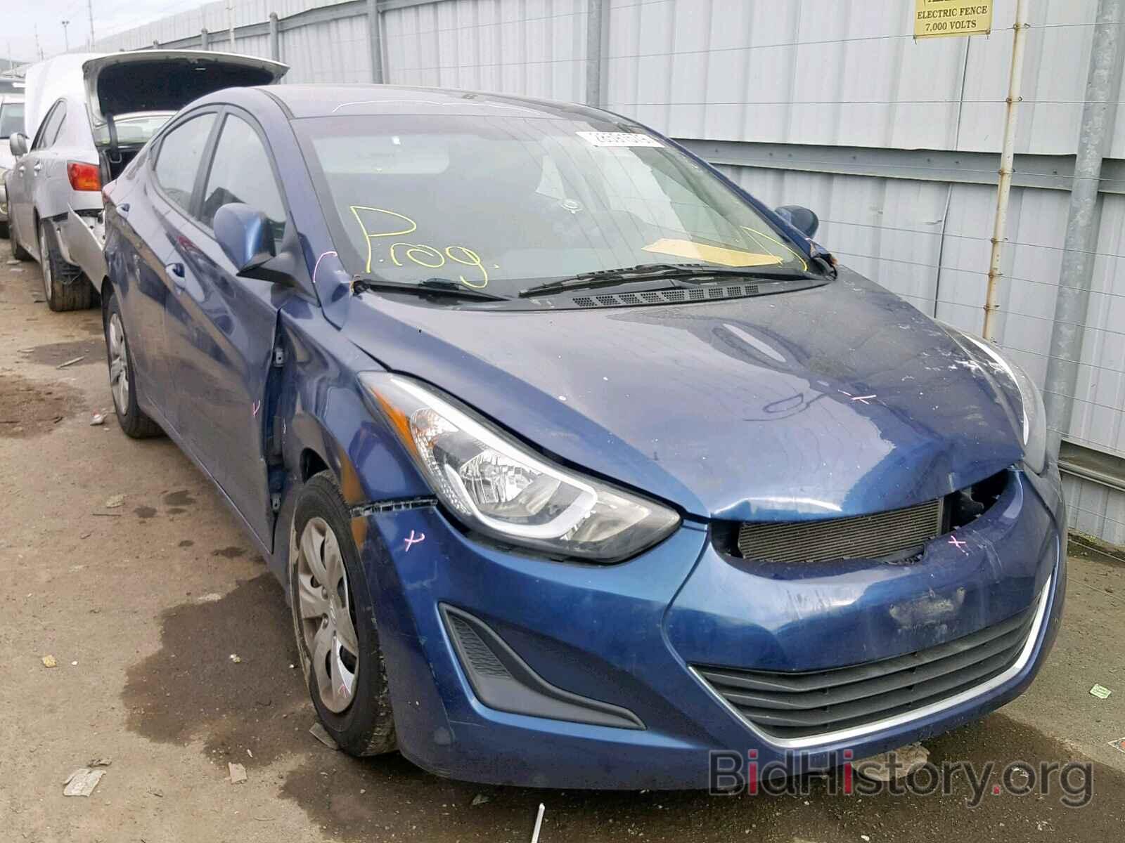 Photo 5NPDH4AE6GH725658 - HYUNDAI ELANTRA 2016