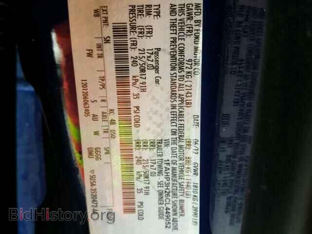 2012 FORD FOCUS - VIN: 1FAHP3H26CL449052 - Photo 10