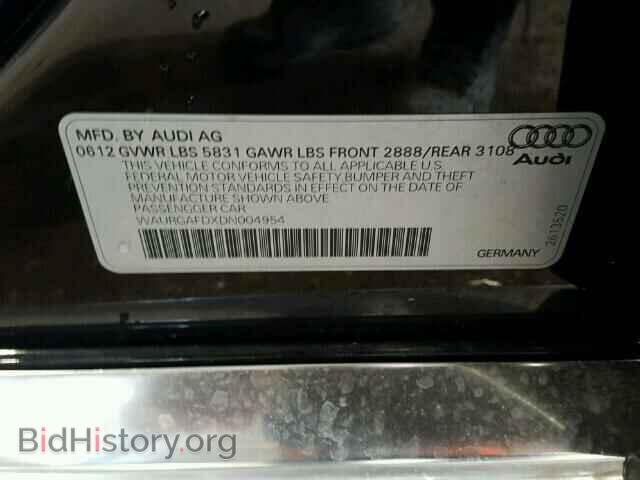 2013 AUDI A8 - VIN: WAURGAFDXDN004954 - Фото 10