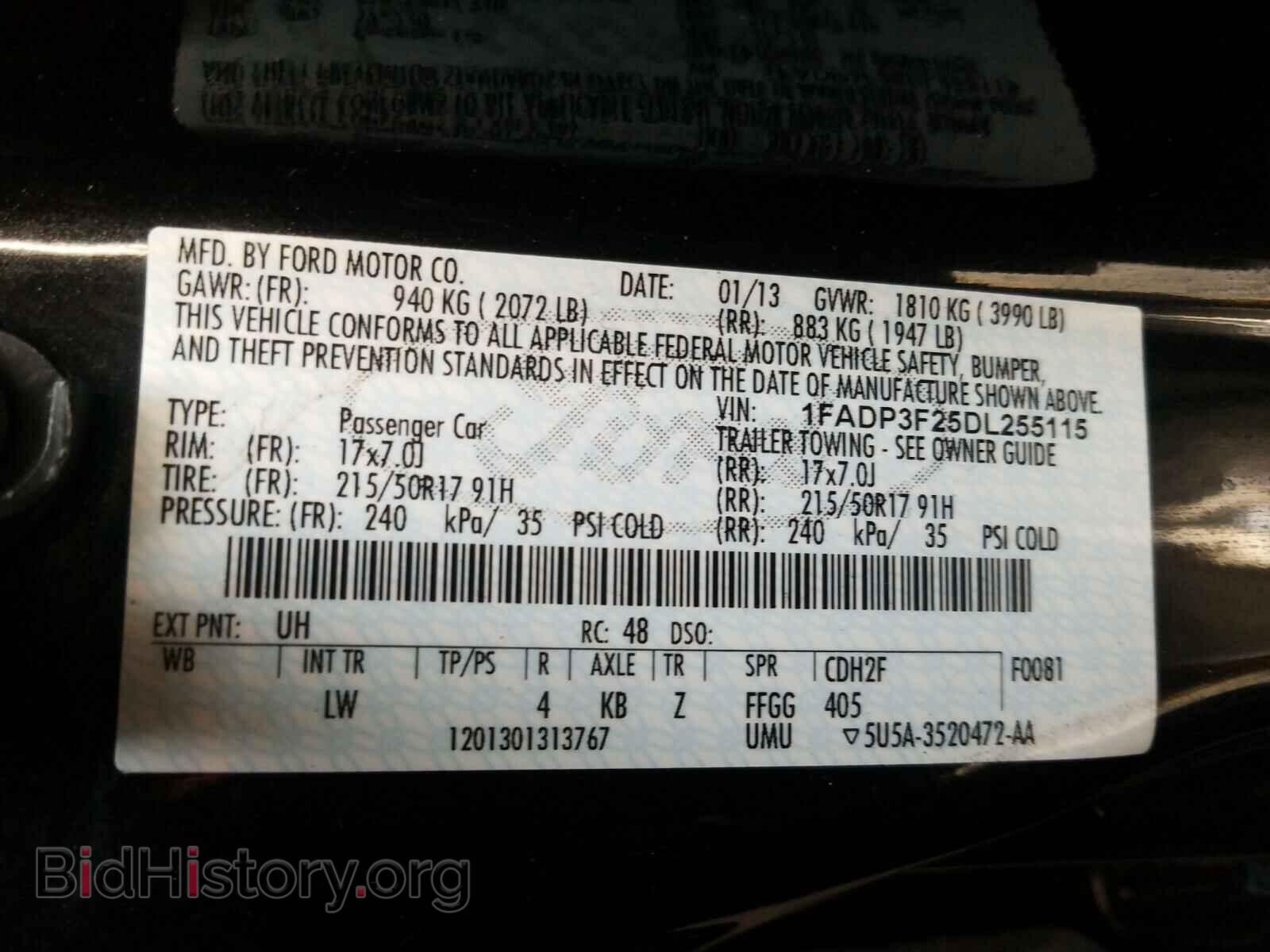 2013 FORD FOCUS SE - VIN: 1FADP3F25DL255115 - Фото 10