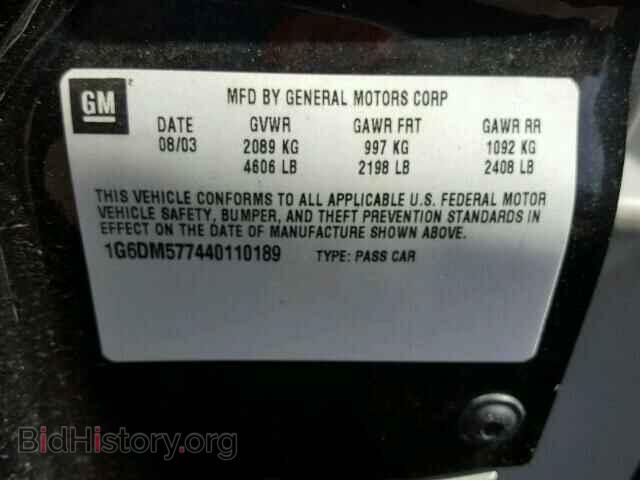 2004 CADILLAC CTS - VIN: 1G6DM577440110189 - Фото 10