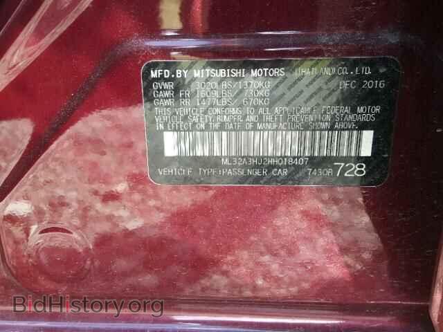 2017 MITSUBISHI MIRAGE - VIN: ML32A3HJ2HH018407 - Фото 10