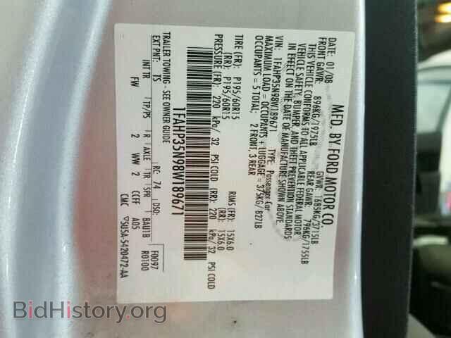 2008 FORD FOCUS - VIN: 1FAHP35N98W189671 - Фото 10