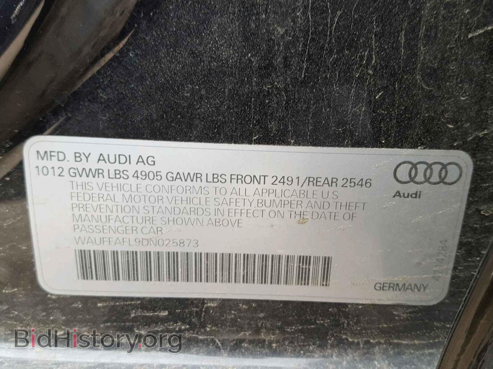 2013 AUDI A4 - VIN: WAUFFAFL9DN025873 - Фото 10