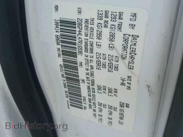 2007 DODGE CARAVAN - VIN: 2D8GP44L47R169381 - Фото 10
