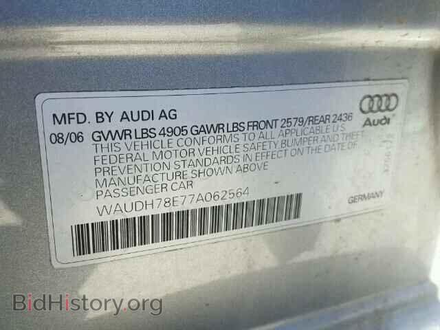 2007 AUDI A4 - VIN: WAUDH78E77A062564 - Фото 10
