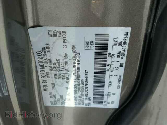 2006 FORD EXPLORER - VIN: 1FMEU63876UA44797 - Photo 10