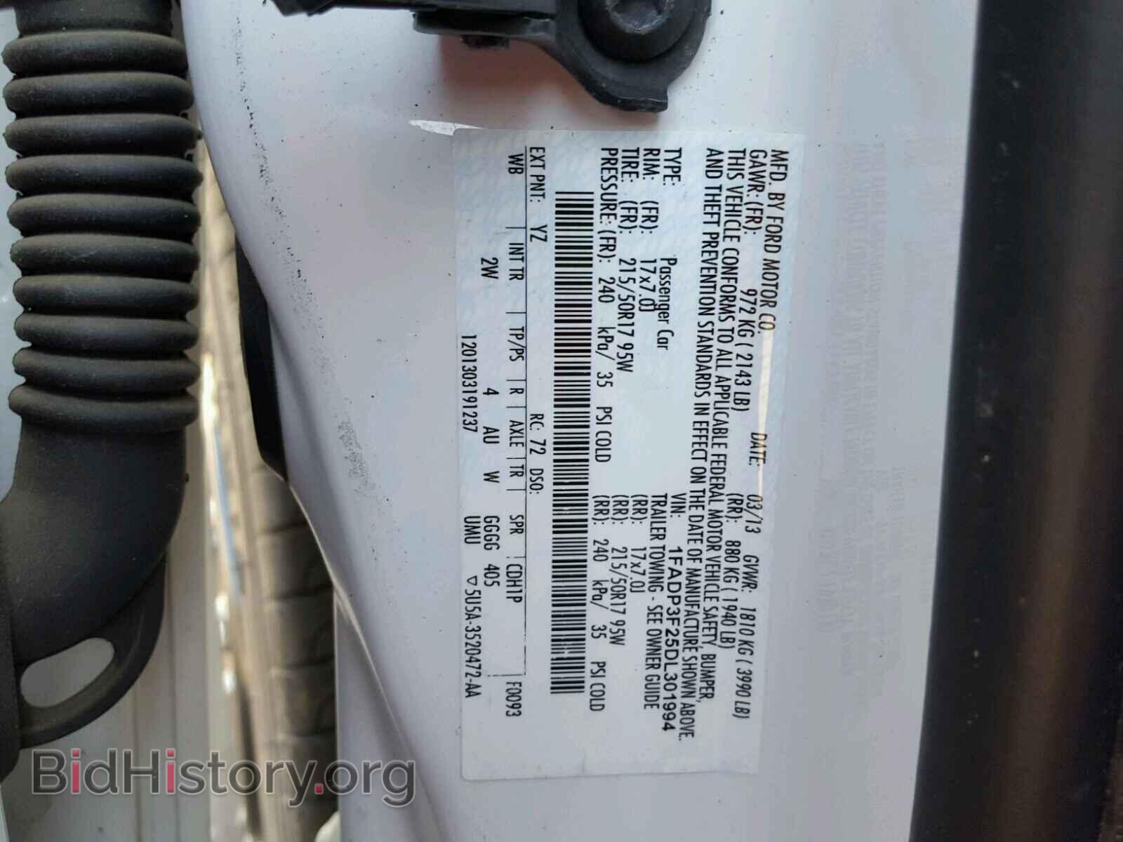 2013 FORD FOCUS - VIN: 1FADP3F25DL301994 - Фото 10