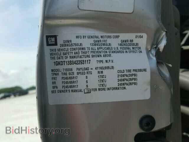 2004 GMC ENVOY - VIN: 1GKDT13S042293117 - Фото 10