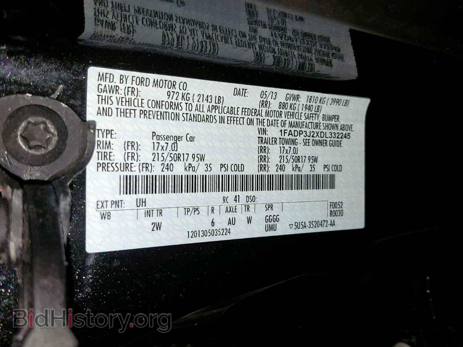 2013 FORD FOCUS - VIN: 1FADP3J2XDL332245 - Фото 10